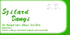 szilard danyi business card